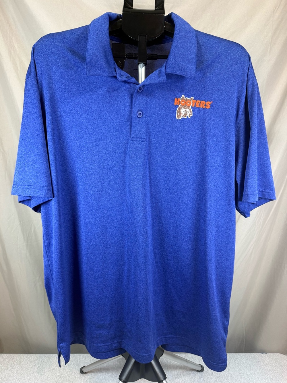 Vintage Hooters Manager Polo Shirt Blue Owl Logo- Men’s 2XL